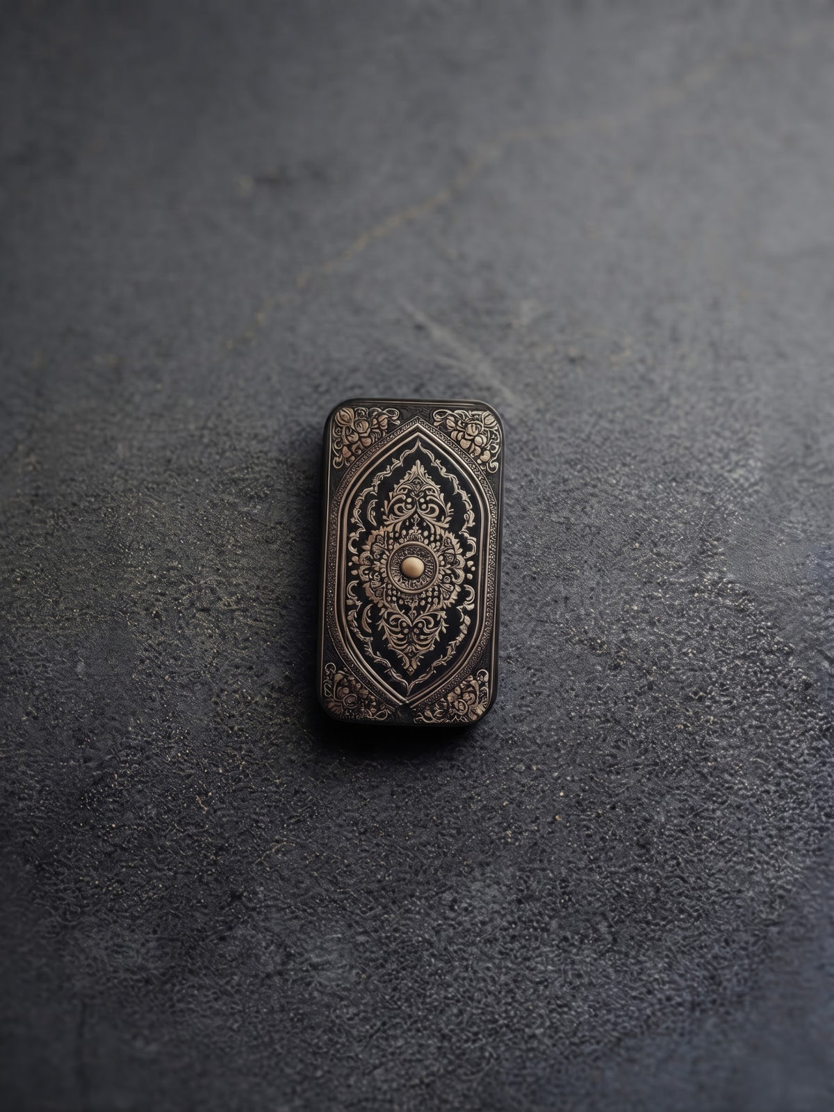 Decorative Matchbox with Ornate Engraved Design (20 Count, 2 Inches)