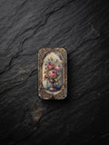 Vintage Floral Metal Matchbox with Classic Rose Art (20 Count, 2 Inches)