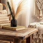Decorative Vase - Black/Tan Ceramic Modern Tribal Arch, 6 in | SOMA HOME