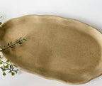 Decorative Stone Oval Tray - detail view