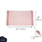 Flatwoven Turkish Towel | Striped Design Beach Towel