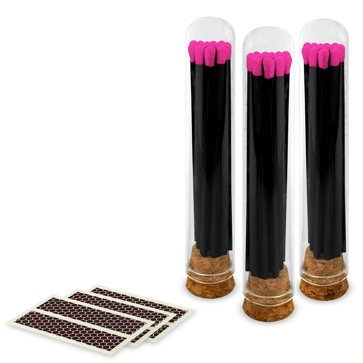 4" Matches + Mini Cloche – Trio Color Collection + Strikers