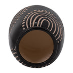 Decorative Vase - Black/Tan Ceramic Modern Tribal Arch, 6 in | SOMA HOME