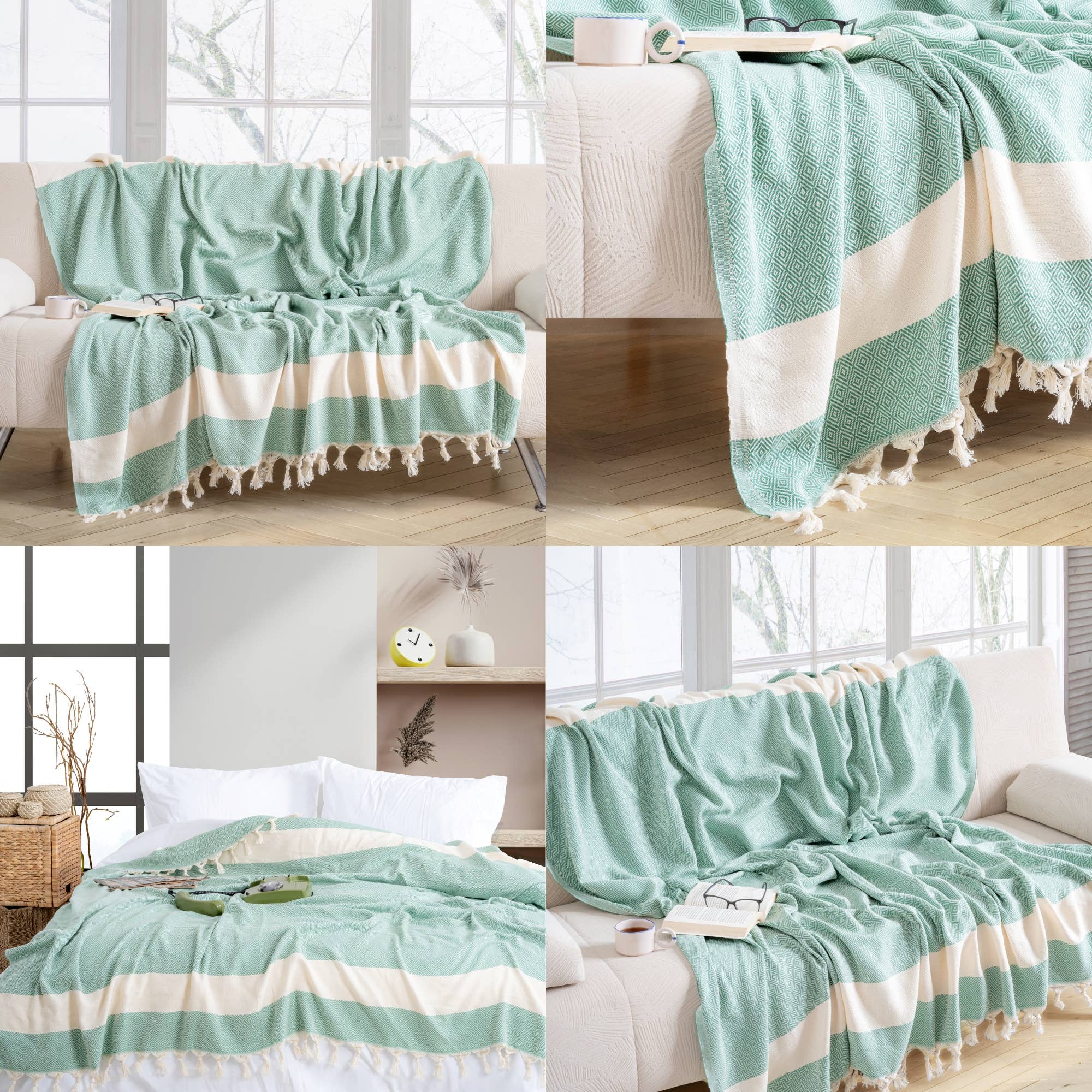 Throw Blanket |Turkish Cotton Blanket | Couch Throw