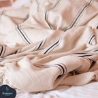 Cream Throw Blanket | King Size Blanket | Handwoven Throw