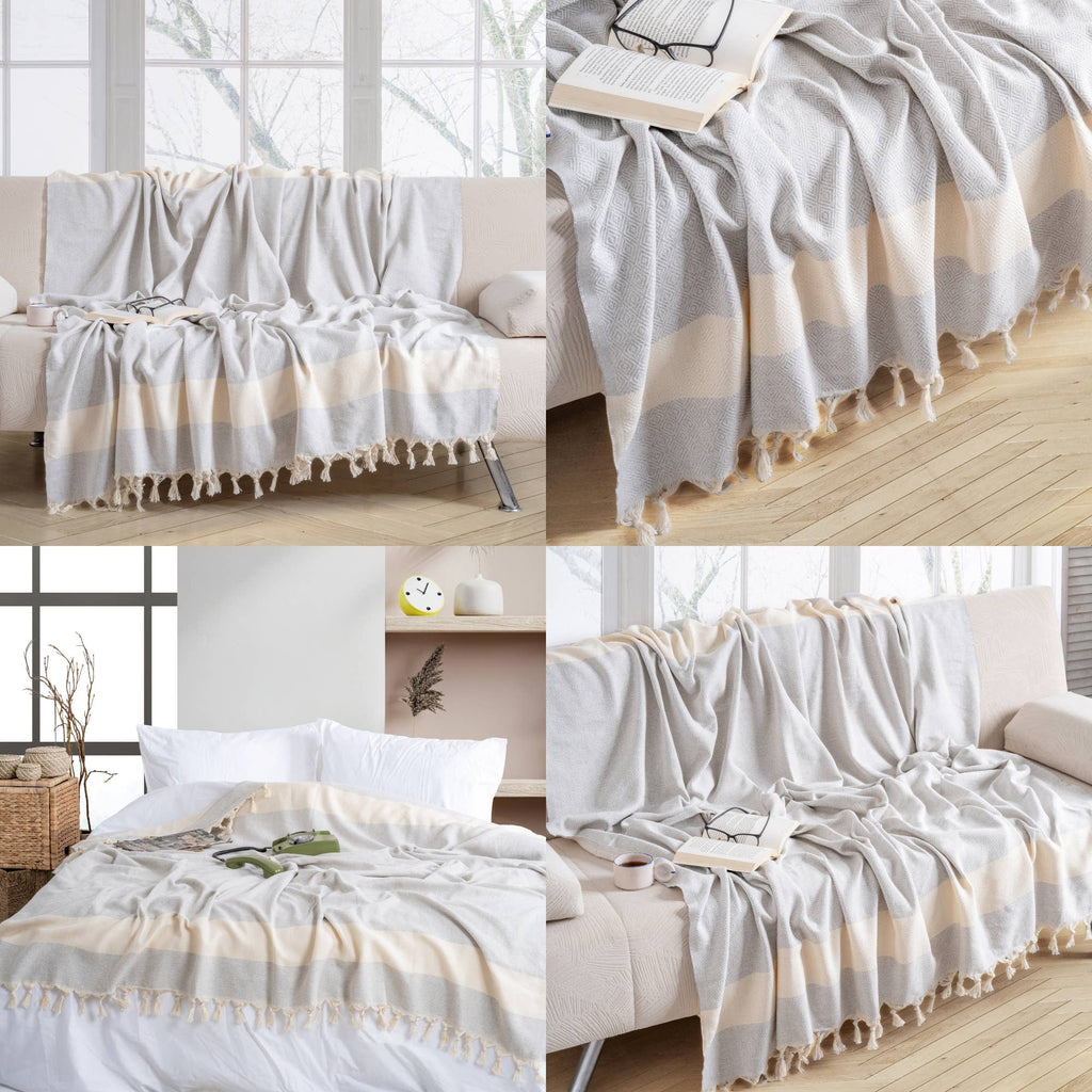 Throw Blanket |Turkish Cotton Blanket | Couch Throw