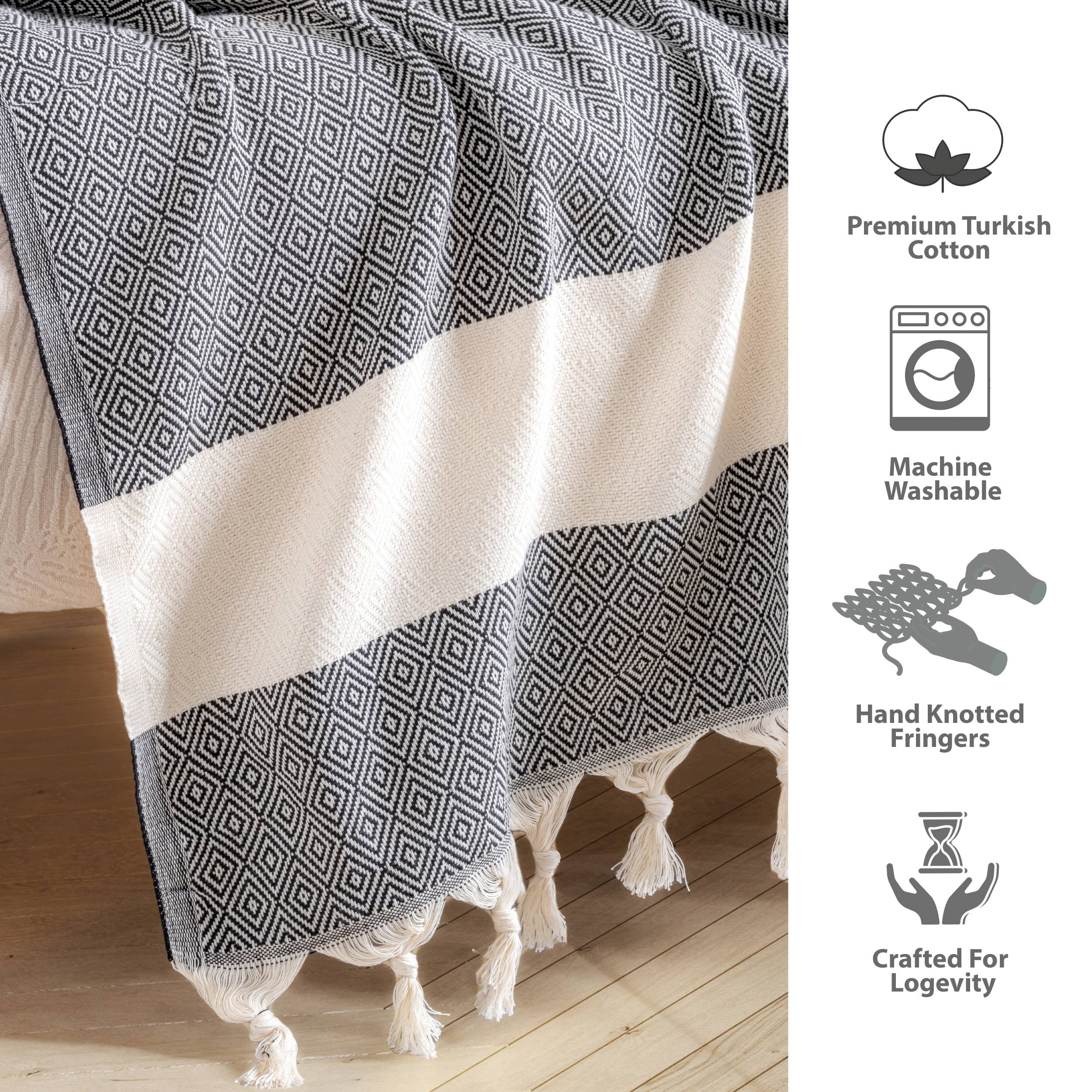 Throw Blanket |Turkish Cotton Blanket | Couch Throw