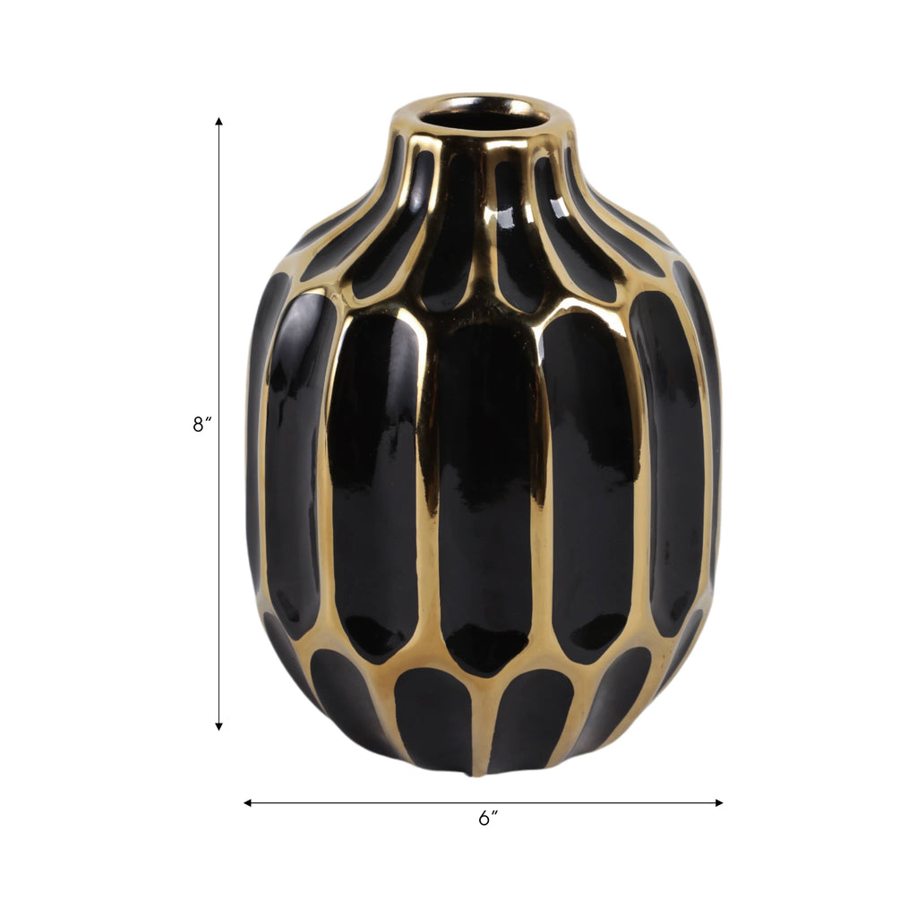 Abstract Ceramic Bud Vase – 8 in. Decorative Flower Vase | SOMA HOME