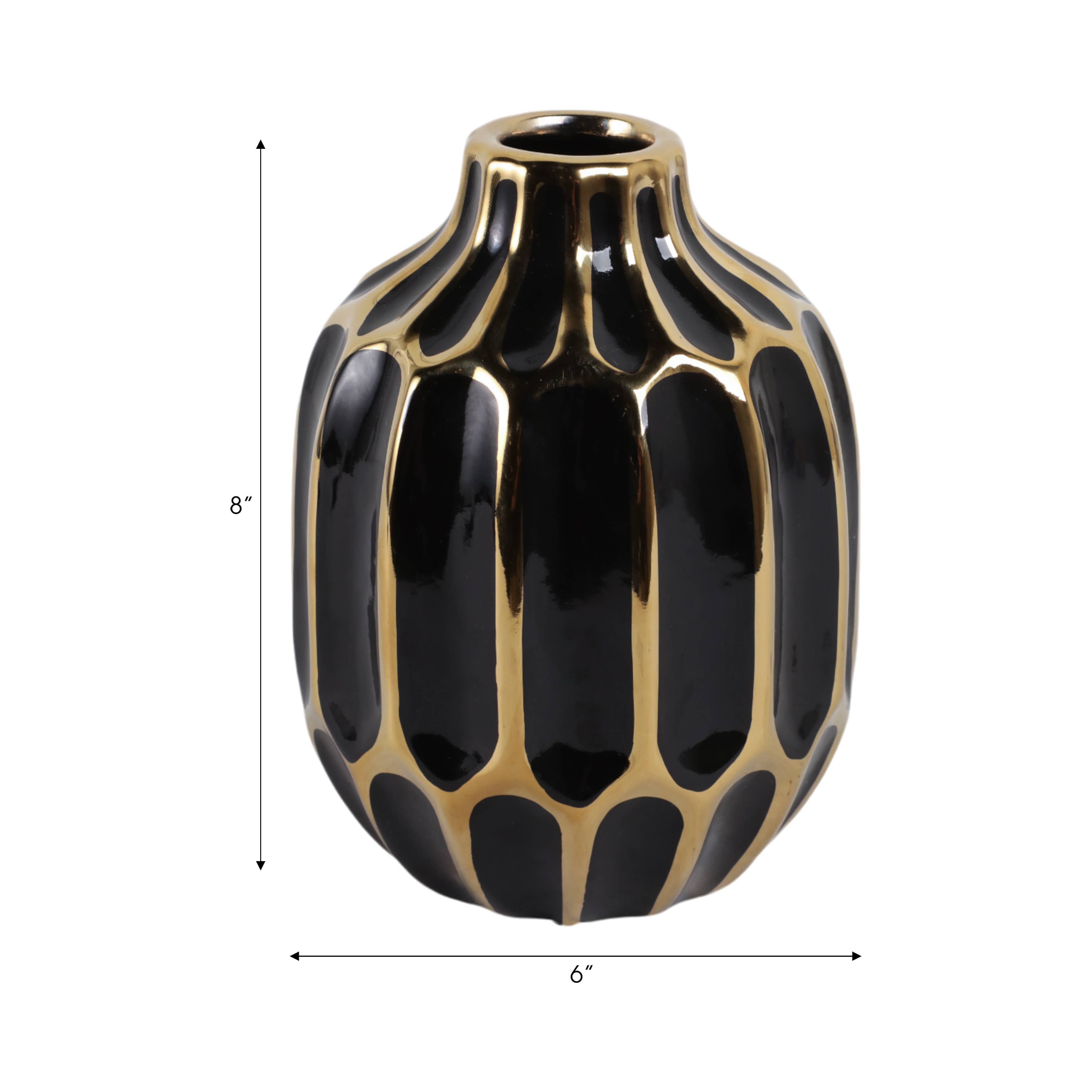 Abstract Ceramic Bud Vase – 8 in. Decorative Flower Vase | SOMA HOME