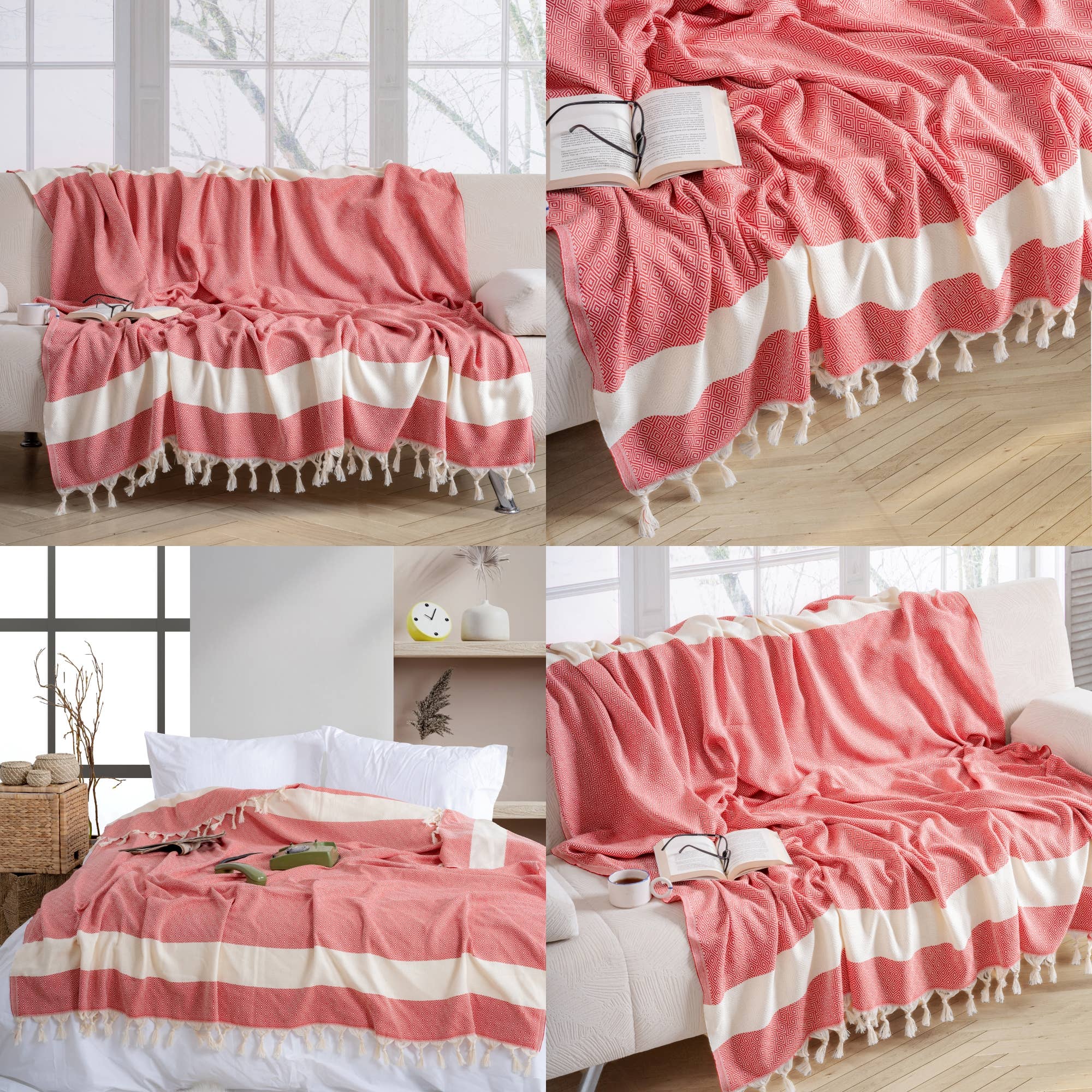 Throw Blanket |Turkish Cotton Blanket | Couch Throw