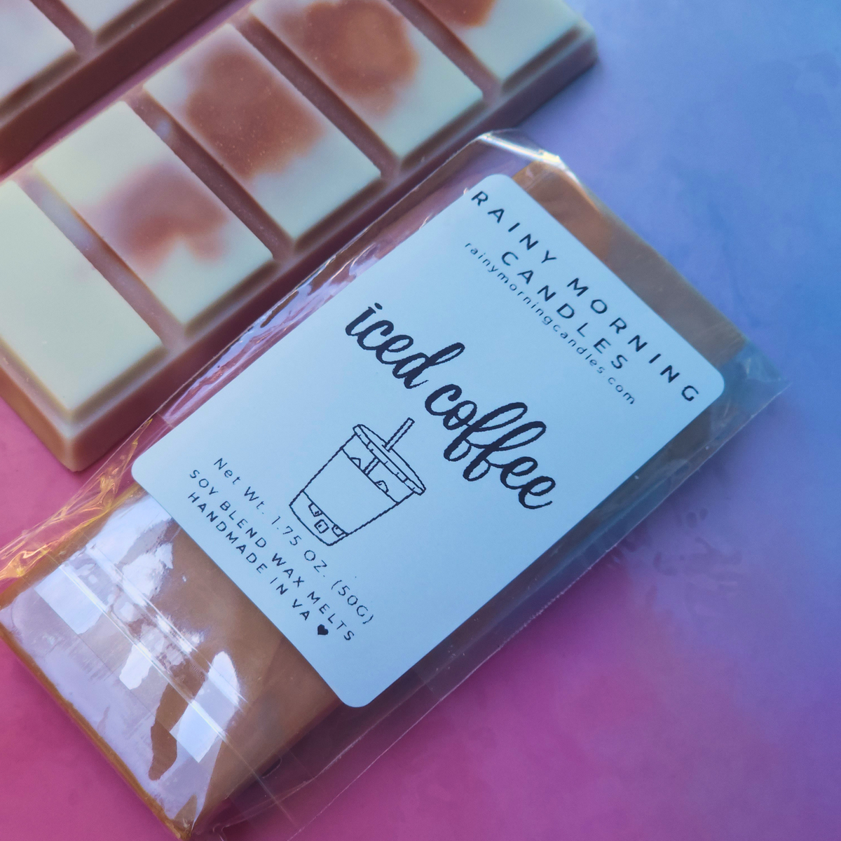 Coffee & Cream soy wax melt snap bar — additional product photo.