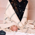 Cream Throw Blanket | King Size Blanket | Handwoven Throw