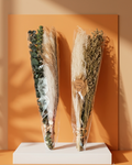 Mixed dried flower bouquet set: eucalyptus, lavender, pampas grass, bunny tails, reed grass and millet