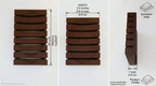 Product dimensions for wood fiber self draining soap dish