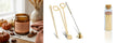 Candle Ritual Set - soy candle with gold wick trimmer kit and decorative matches gift set