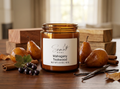 Mini Mahogany Teakwood Soy Candle | 2 oz Amber Jar | Soma Home