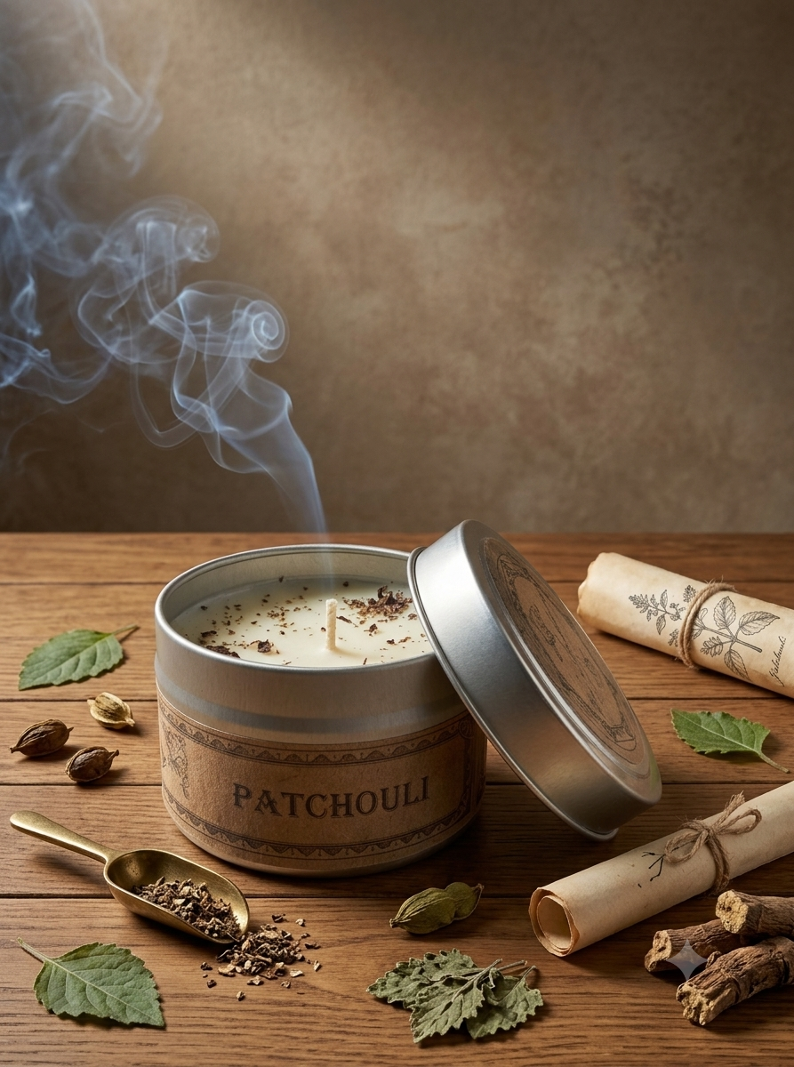 Patchouli Botanical Candle Travel Tin