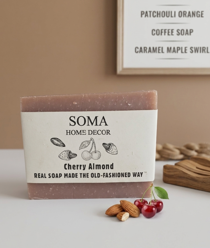 Cherry Almond Artisan Bar Soap – Nourishing & Sweetly Scented