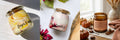 Fall Candle Trio - three autumn soy candles: Caramel Pumpkin Oak, Cranberry Spice and Toasted Vanilla Pumpkin