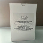 Soma Home Decor autumn scented wooden wick candle packaged in luxury white gift box