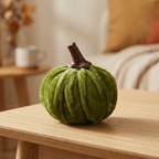 Handmade Velvet Pumpkin Decor – Cozy Fall, Halloween & Thanksgiving Tabletop Accent (3") - lifestyle photo