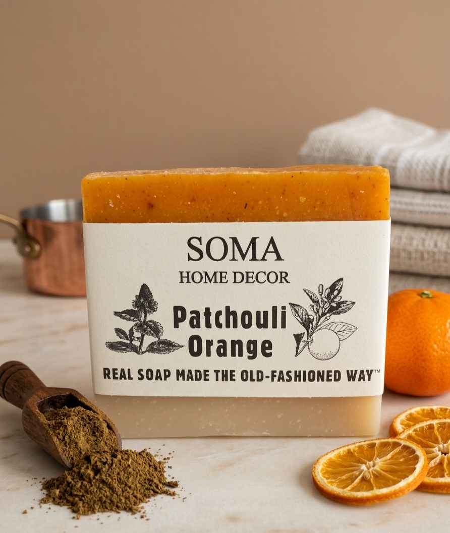 Patchouli Orange Artisan Bar Soap – Balancing & Refreshing