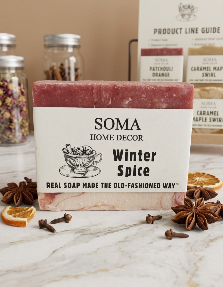 Winter Spice Artisan Bar Soap – Cozy & Comforting