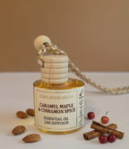 SOMA HOME DECOR Caramel Maple and Cinnamon spice essential oil car diffuser-amber car air freshener 